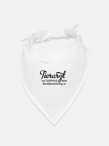 Tierarzt - Bandana Dreieckstuch - Weiß