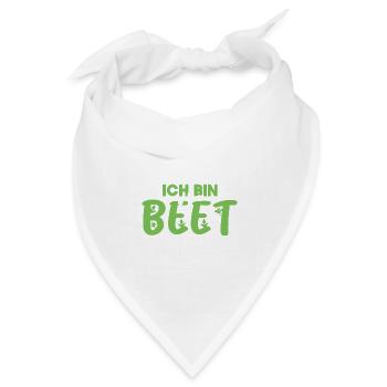 Ich bin gut im Beet Hobbygärtner Gärtner Gala Bau - Bandana Dreieckstuch - Weiß - Vorne