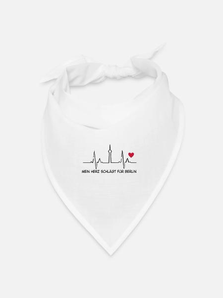 Berlin - Bandana Dreieckstuch - Weiß