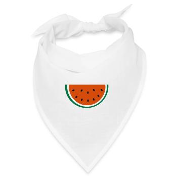 Wassermelone - Bandana Dreieckstuch - Weiß - Vorne