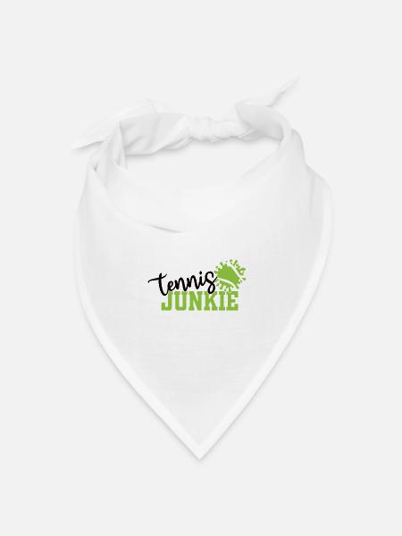 Tennis junkie - Bandana Dreieckstuch - Weiß