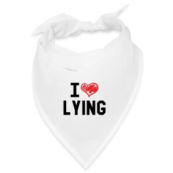 Ich liebe es zu lügen - Bandana Dreieckstuch - Weiß - Vorne