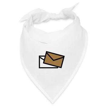 Post - Mail - poste / Brief - letter - lettre - Bandana Dreieckstuch - Weiß - Vorne