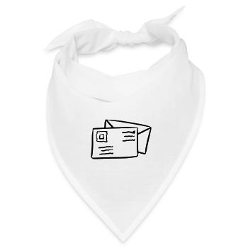 Brief Post Briefumschlag Sendung Nachricht - Bandana Dreieckstuch - Weiß - Vorne
