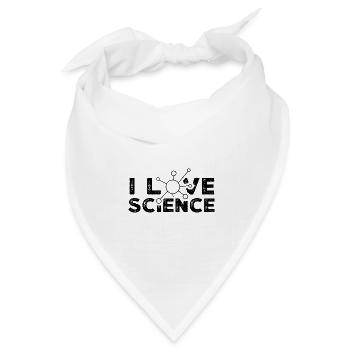 Ich Liebe Wissenschaft Forscher Wissenschaftler - Bandana Dreieckstuch - Weiß - Vorne