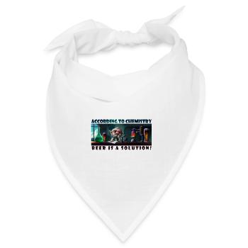 beer is a solution - Bandana Dreieckstuch - Weiß - Vorne