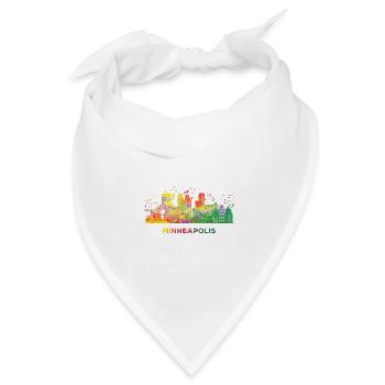 Minneapolitanische Skyline Minneapolis - Bandana Dreieckstuch - Weiß - Vorne
