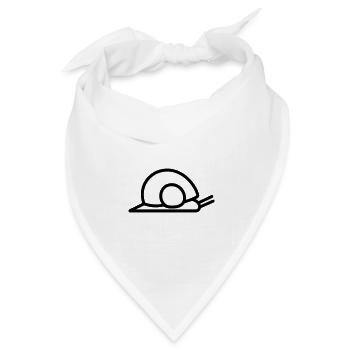 Schnecke - Bandana Dreieckstuch - Weiß - Vorne