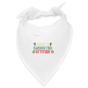 Badminton Haltung Sporttrainer Geschenk - Bandana Dreieckstuch - Weiß - Vorne