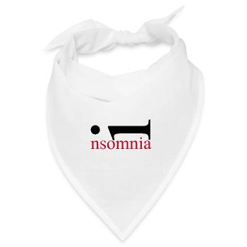 Schlaflosigkeit. Schlafen? Was ist das? Denken Sie über Matratze. - Bandana Dreieckstuch - Weiß - Vorne
