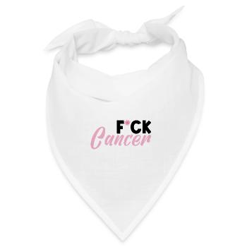 F*ck Krebs - Bandana Dreieckstuch - Weiß - Vorne