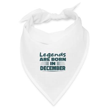 Legenden werden im Dezember geboren - Bandana Dreieckstuch - Weiß - Vorne