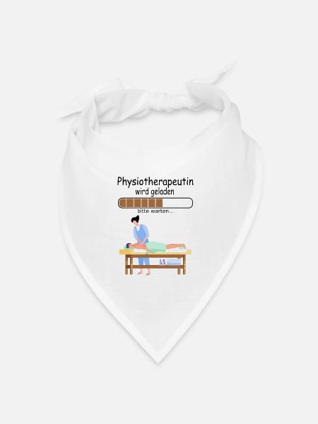 Angehende Physiotherapeutin Ausbildung Beginn - Bandana Dreieckstuch - Weiß