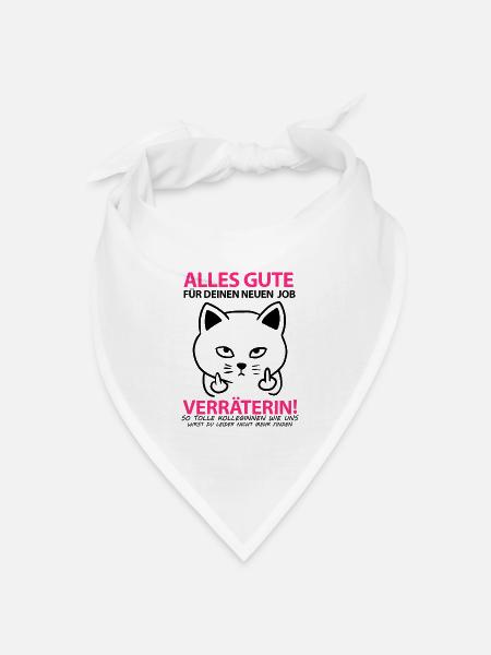Letzter Arbeitstag Kollegin geht in Rente Neue Job - Bandana Dreieckstuch - Weiß
