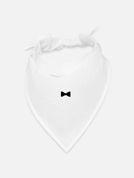 Fliege - Bandana Dreieckstuch - Weiß