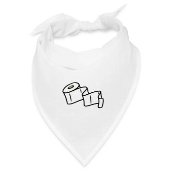Toilet paper Klopapier papier toilette - Bandana Dreieckstuch - Weiß - Vorne