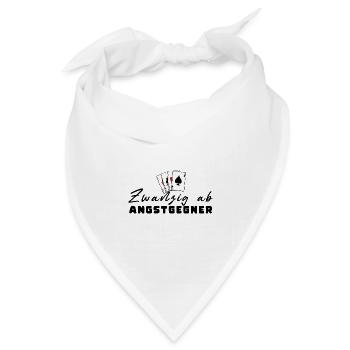 Zwanzig ab Angstgegner - Bandana Dreieckstuch - Weiß - Vorne