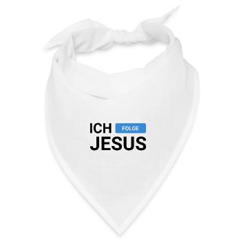 Ich Folge Jesus - Bandana Dreieckstuch - Weiß - Vorne