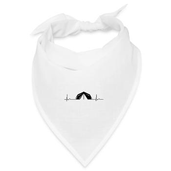 Herzschlag Zelten - Bandana Dreieckstuch - Weiß - Vorne