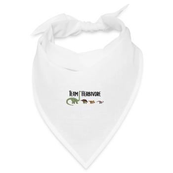 Vegan Team Herbivore - Bandana Dreieckstuch - Weiß - Vorne