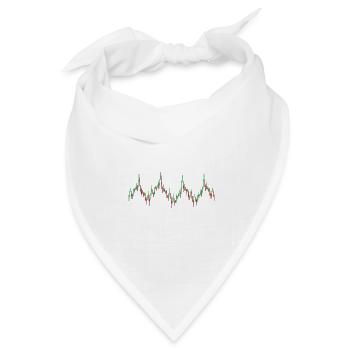 Heartbeat Candlestick Chart Exchange Stock Market - Bandana Dreieckstuch - Weiß - Vorne