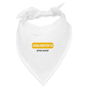 Soziale Arbeit - Bandana Dreieckstuch - Weiß - Vorne