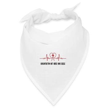Architektin mit Herz und Seele Hausbau Bauleiterin - Bandana Dreieckstuch - Weiß - Vorne