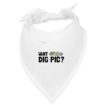 Mineraliensammler und Erze Mineralien Fan - Bandana Dreieckstuch - Weiß - Vorne
