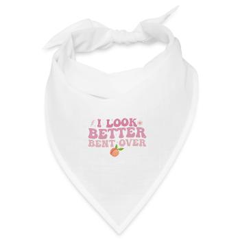 Ich sehe besser gebeugt aus - Bandana Dreieckstuch - Weiß - Vorne