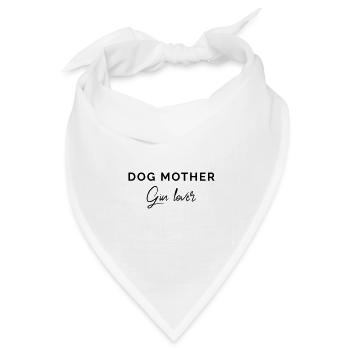 GINTASTIQUE - DOG MOTHER GIN LOVER - Bandana Dreieckstuch - Weiß - Vorne