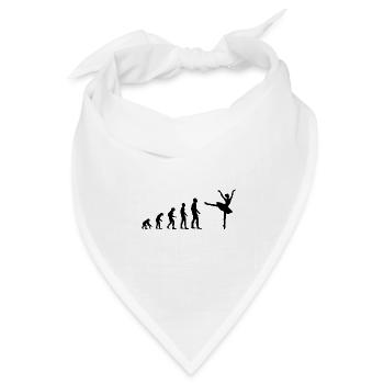 Ballerina Ballett Evolution - Bandana Dreieckstuch - Weiß - Vorne