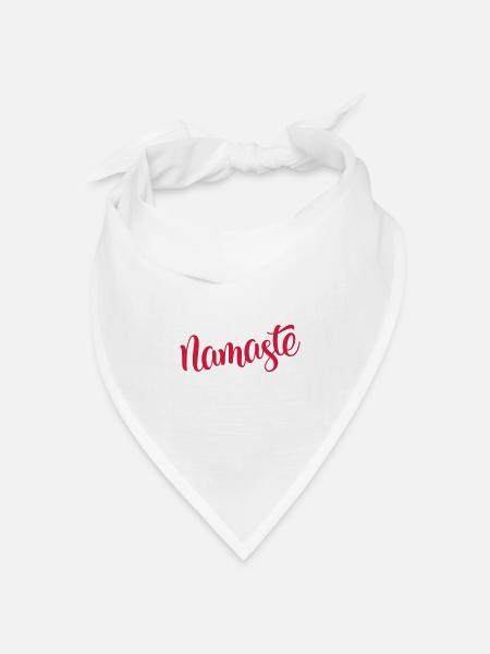 Namaste - Bandana Dreieckstuch - Weiß