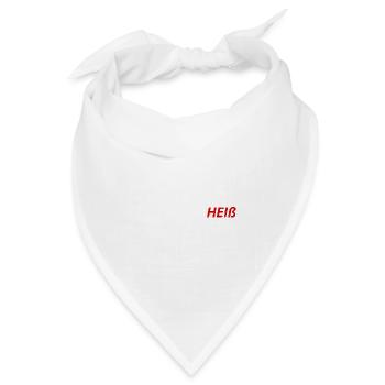 Sauna ist sie zu heiß Saunaclub Saunieren Aufguss - Bandana Dreieckstuch - Weiß - Vorne