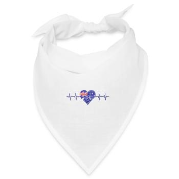 Australia, Down Under - Bandana Dreieckstuch - Weiß - Vorne