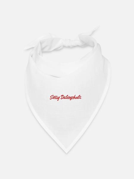 Hi mein Name ist sorry Datenschutz - Bandana Dreieckstuch - Weiß