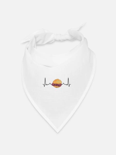 Leberkas Herzschlag Liebe Leberkäse - Bandana Dreieckstuch - Weiß