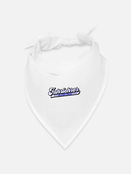 Fahrlehrer Held der Straße | Farben änderbar - Bandana Dreieckstuch - Weiß