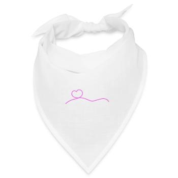 Herz Linie Herzen Geschwungen Selber Gestalten - Bandana Dreieckstuch - Weiß - Vorne