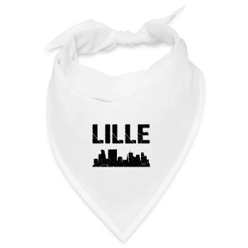 Lille Skyline Frankreich Stadt Lille - Bandana Dreieckstuch - Weiß - Vorne