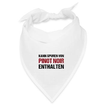 Kann Spuren Von Pinot Noir Enthalten Wein - Bandana Dreieckstuch - Weiß - Vorne