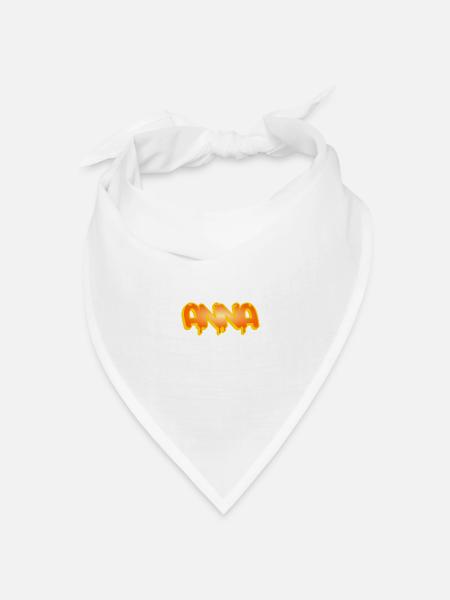 Graffiti Name Anna - Bandana Dreieckstuch - Weiß