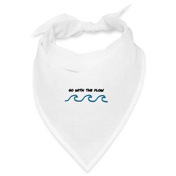 go with the flow - Bandana Dreieckstuch - Weiß - Vorne