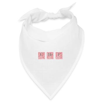 Kohlenstoffheliumfluor. Küchenmanager Geschenk - Bandana Dreieckstuch - Weiß - Vorne