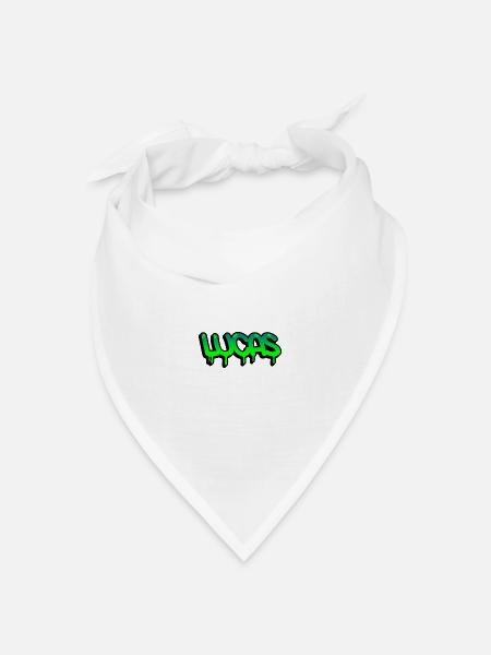 Graffiti-Name Lucas - Bandana Dreieckstuch - Weiß