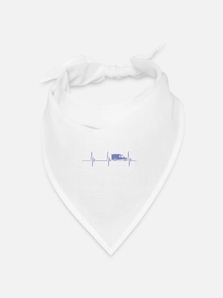 Krankenwagen Puls Notarzt Geschenk Medizin - Bandana Dreieckstuch - Weiß