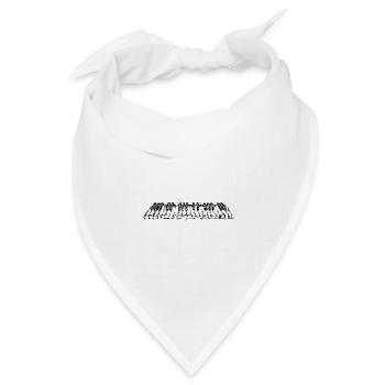 Klavier - Bandana Dreieckstuch - Weiß - Vorne