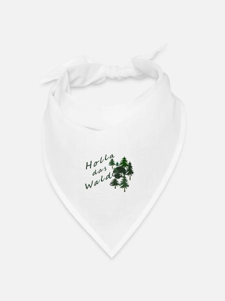 Holla das Waldschaf! - Bandana Dreieckstuch - Weiß