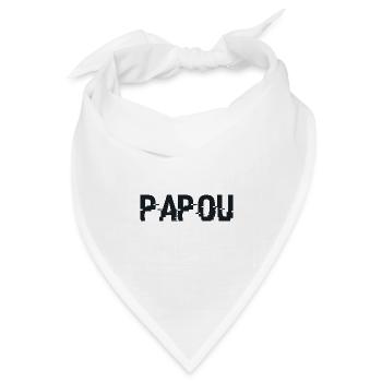Super Papua . Papa Vatertagsgeschenk - Bandana Dreieckstuch - Weiß - Vorne