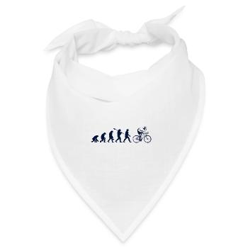 Evolution des Radsports - Bandana Dreieckstuch - Weiß - Vorne