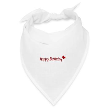 JAHRESTAG. ALLES GUTE ZUM GEBURTSTAG!. ALLES GUTE ZUM GEBURTSTAG! - Bandana Dreieckstuch - Weiß - Vorne